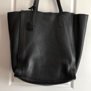 J. Crew black Italian leather tote